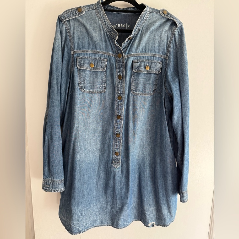 Vintage Women's GAP 1969 Denim Tunic Top